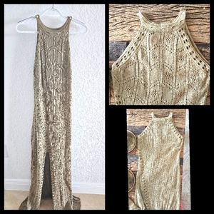 BEACH MAXI DRESS BEIGE S/M